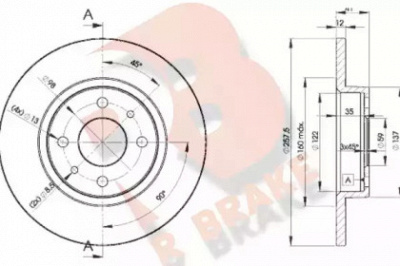 R BRAKE 78rbd23466 -  Тормозной диск